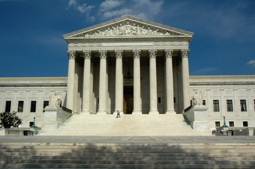 US Supreme Court building from the front portico